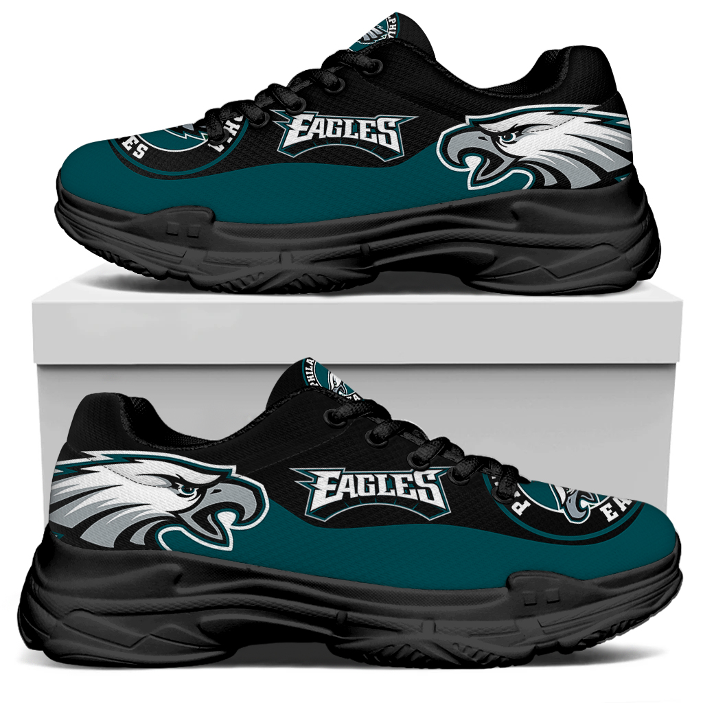 Women's Philadelphia Eagles Edition Chunky Sneakers With Line 001